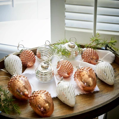 Afbeelding van LOBERON Kerstversiering set van 12 Lynette bont