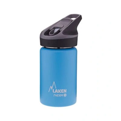 Afbeelding van Laken Jannu thermische waterfles met vacuümisolatie dubbele roestvrijstalen wand 18/8. Tot 24 uur koud, lichtblauw, 350 ml