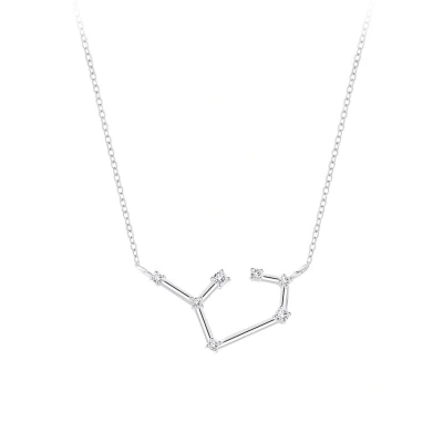 Afbeelding van JoyS Zilveren sterrenbeeld ketting Sagittarius Boogschutter met zirkonia