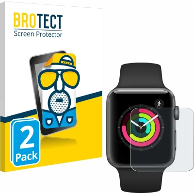 Afbeelding van BROTECT Screenprotector voor Apple Watch Series 3 (42 mm) Folie Beschermfolie matte (2 Stuks)