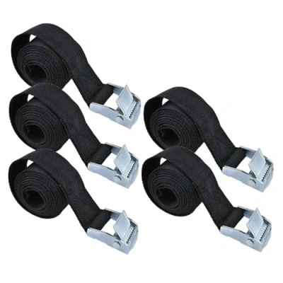 Afbeelding van Toolmate® 10x sjorbanden 250 cm met klemsluiting, bevestigingsriem voor bevestiging spanbanden bij transport, camping, vastzetten van lading