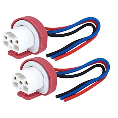 Afbeelding van 2X HB1 HB5 keramische peertfitting lampen stekker socket 12/24V 9004 9007