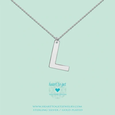 Afbeelding van Heart to Get Grote Letter L Ketting Zilver