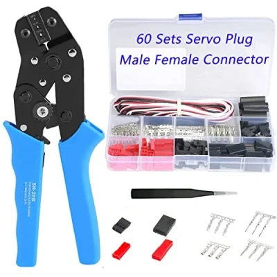 Afbeelding van JST Servo Connector Kits Pild mannelijke vrouwelijke pin kabel met SN 28B Dupont TOLL 0,1 1,0 mm ² (AWG28 18) bekabelde SYP voor RC Car Hitec Spectrum modelvliegtuigen