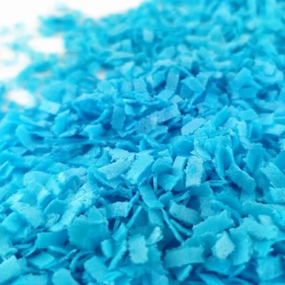 Afbeelding van Strooiselheld schnippel blauw eetpapier vlokken strooisel voor het decoreren en van alle soorten gebak, zoals taarten, koekjes, suikerstrooisel