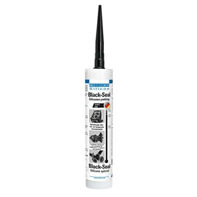 Afbeelding van WEICON Black Seal 310 ml Siliconenlijm, veelzijdig afdichtmiddel zwart/grijs
