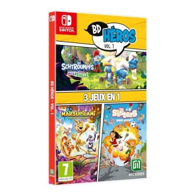 Afbeelding van Videogame voor Switch Microids 3 in 1: Marsupilami + Les Sisters The Smurfs: Village Party (FR)