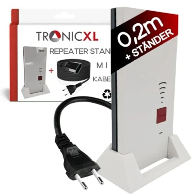 Afbeelding van TronicXL Repeater standaard met kabelverlenging 0,2m geschikt voor Fritz 2400 1160 1750e AVM Fritz! WLAN Houder stand (0,2 m Kabel + standaard)