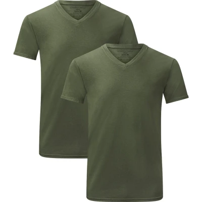 Afbeelding van Bamboo Basics ondershirt Velo met bamboe (set van 2) donkergroen
