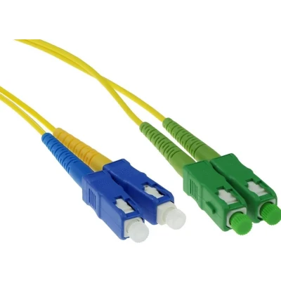 Afbeelding van ACT RL3815 Glasvezel patchkabel Duplex LSZH Singlemode SC/APC SC/UPC 9/125 OS2 15 meter
