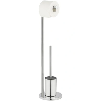 Afbeelding van WENKO Toiletbutler Ferla RVS glanzend Toiletborstel met houder, Toiletrolhouder