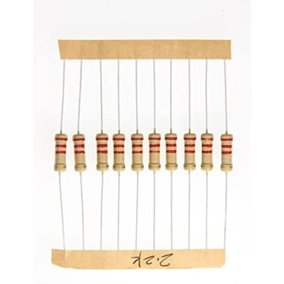 Afbeelding van HUABAN 100 Stuks 1 Watts 1W 2K2 Ohm 5% Carbon Film Weerstand