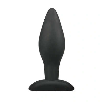 Afbeelding van Medium Zwarte Siliconen Buttplug