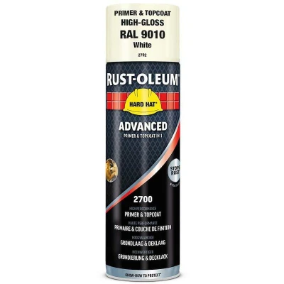 Afbeelding van rust oleum hard hat advanced grondlaag &amp; deklaag mat ral 9010 500 ml