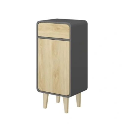 Afbeelding van Vicco Arla Midikast 40 x 81 cm Antraciet/gouden eik