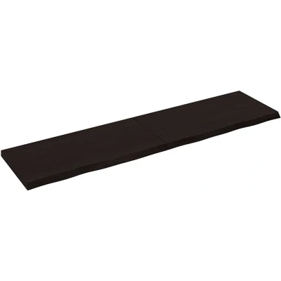 Afbeelding van Wastafelblad 160x40x4 cm behandeld massief hout donkergrijs
