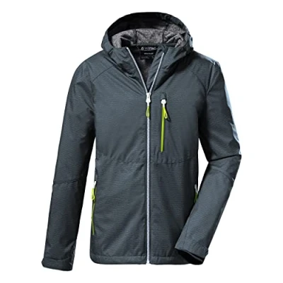 Afbeelding van killtec Boy&#039;s Softshelljack/outdoorjack met capuchon KOS 61 BYS SFTSHLL JCKT, dark petrol, 116, 37839 000