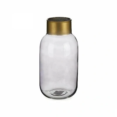 Afbeelding van Vaas Grijs Gouden Glas 11,5 x 24 cm (6 Stuks)