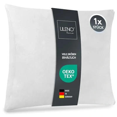Afbeelding van LILENO HOME Set van 1 kussen vulling 45x45 cm Binnenkussen wasbaar op 40C geschikt voor mensen met allergieën Polyester bank, sofa, cocktail, en hoofdkussen