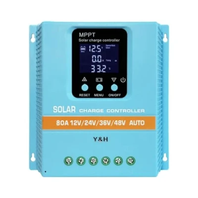 Afbeelding van Y&amp;H MPPT 80A Solar Charging Controller 12V 24V 36V 48V LCD Display Batterij Intelligente Regelaar Max 100V Ingang Dual USB voor loodzuur/lithium