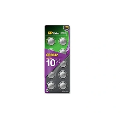 Afbeelding van GP Extra Lithium knoopcel batterijen CR2032 10 stuks knoopcellen 3V voor Airtag, Galaxy SmartTag, sleutelzoeker, GPS Tracker autosleutel, keukenweegschaal enz.