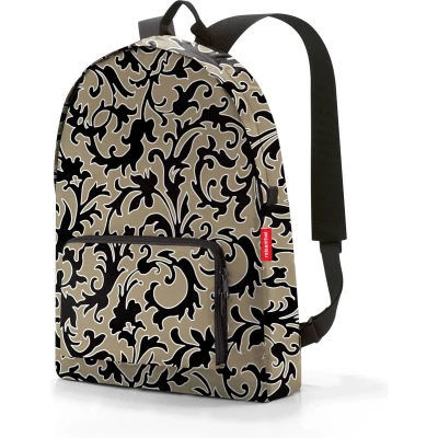 Afbeelding van Reisenthel Mini Maxi Rucksack Rugzak Opvouwbaar 14L Baroque Marble Zwart