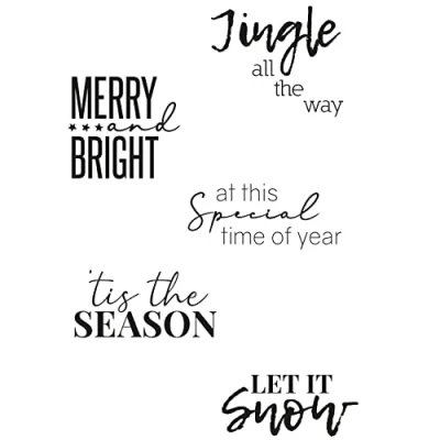 Afbeelding van Sizzix Clear Stamps by Olivia Rose Festive Sentiments #2 (5pcs) (664938) (DISCONTINUED)