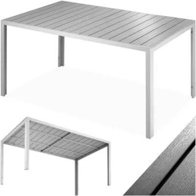 Afbeelding van tectake Tuintafel Bianca 150 x 90 74,5 cm zilvergrijs 404402