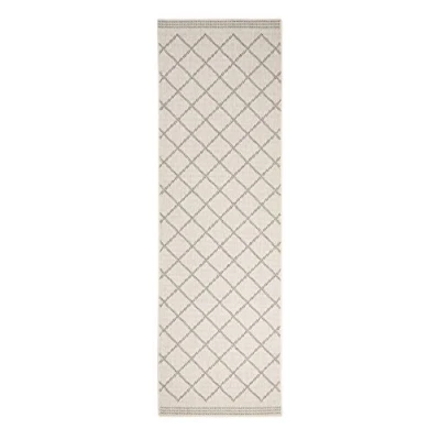 Afbeelding van Dubbelzijdige Loper Corsica Crème 80x350cm Groen Modern Vloerkleed 123vloerkleed.nl is de online webshop voor vloerkleden en woonaccessoires.