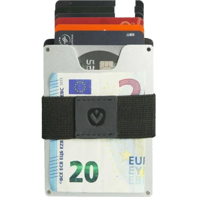 Afbeelding van Valenta Card Case Alu + Money Strap Vintage Blue Blauw
