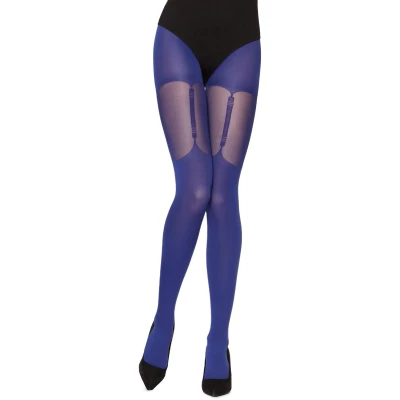 Afbeelding van Merry Style Dames Panty 60 DEN Overknee Look Polyamide Kobalt S MS GB 260