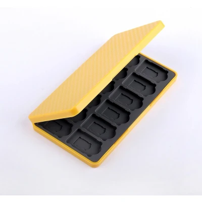 Afbeelding van Case2go Hoes geschikt voor Nintendo Switch Game Card case met 24 vakjes Geel