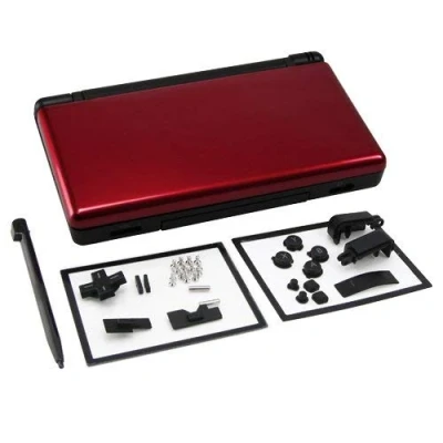 Afbeelding van OSTENT Volledige Reparatie Onderdelen Vervanging Behuizing Shell Case Kit Compatibel voor Nintendo DS Lite NDSL Kleur Rood en Zwart