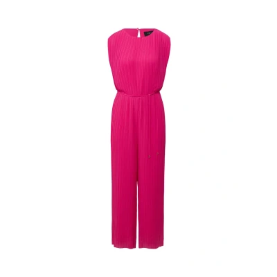 Afbeelding van s.Oliver Black Label Plissierter AUS Chiffon MIT BINDEGÜRTEL Jumpsuit, Dames, Maat: 38, Pink