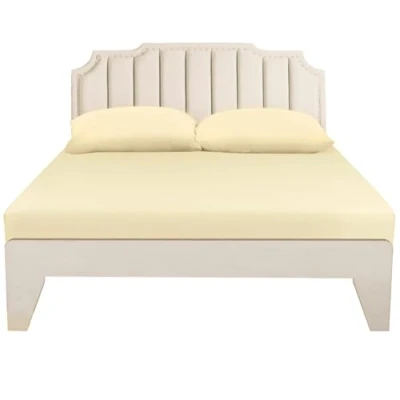 Afbeelding van Lirex hoeslaken, 200 x cm 100% katoen, 300 draadtelling zacht, ademend Crème Wit