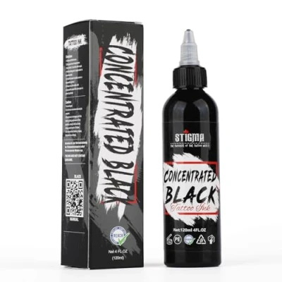 Afbeelding van STIGMA 4oz/120ml geconcentreerde zwarte tattoo inkt, tatoeageverf, permanent tattoopigment, professionele tattooverzorging voor voer en schaduw