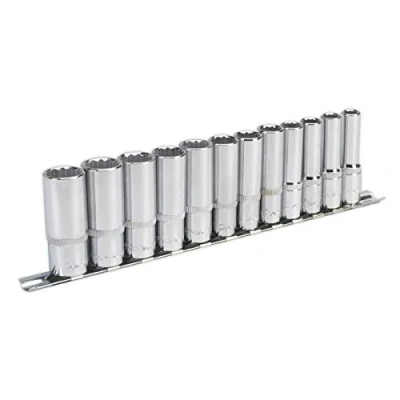 Afbeelding van SEALEY ak2683 Lot de 12 douilles 3/20,3 cm SQ Disque 12pt profonde Walldrive métrique