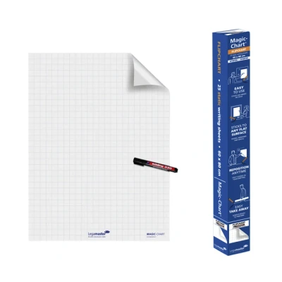 Afbeelding van Magic Chart Legamaster flipchart 60x80cm wit met ruit