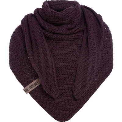Afbeelding van Knit Factory Sally Halsdoek, Dames, Maat: One Size, Aubergine
