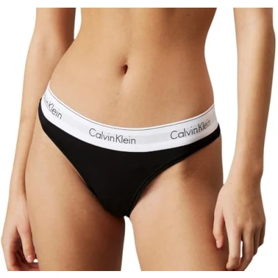 Afbeelding van Calvin Klein dames string Modern Cotton, draad van zachte katoenmix, met stretch aandeel, elastische band, maten: XS XL