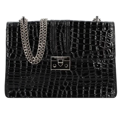 Afbeelding van Seidenfelt Roros BIG UMHÄNGE Schoudertas, Dames, Maat: One Size, Croco print black