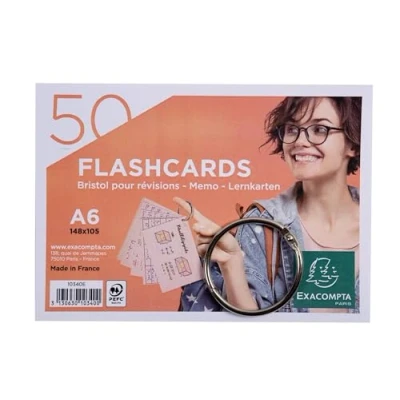 Afbeelding van Exacompta 10340E 19x 50 Flashcards bristo