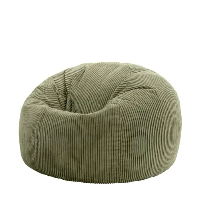 Afbeelding van icon “Kingston Corduroy Zitzakfauteuil, Groen, Zitzakstoel, Cord Zitzak Volwassenen met Vulling, Woonkamerzitzakken