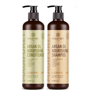 Afbeelding van Argan Oil Shampoo and conditioner Set (2 x 16.9 Oz) MagiForet Organic &amp; Sulfate Free Volumizing Moisturizing (shampoo sets)
