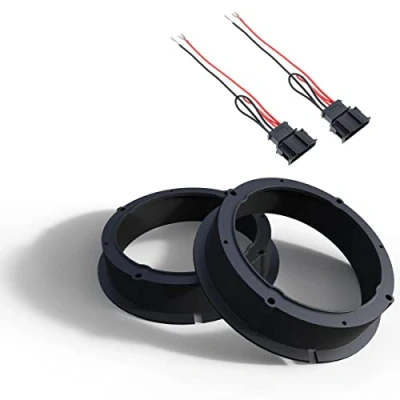 Afbeelding van Audioproject Luidsprekerringen, A417, set luidsprekerringen incl. kabel compatibel met VW Golf 4 5 Passat 3BG Polo 9N up Lupo Beetle Audi A2 SEAT Leon Toledo Skoda Fabia Yeti 165 mm