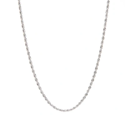 Afbeelding van Marenca Zilveren Touw Schakel Heren Ketting (60cm)