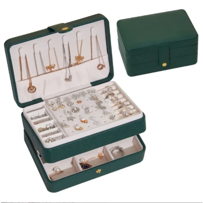 Afbeelding van Meerlaagse ketting, ring, sieraden opbergdoos, sieradendoos, oorbellen multifunctionele sieradendoos