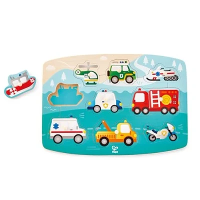 Afbeelding van Hape knoppuzzel hulpdiensten 9st