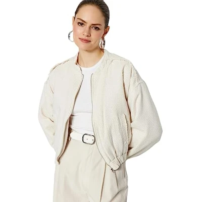 Afbeelding van Trendyol Zwarte Oversized Tweed Bomberjack Jas Twoss23Mo00052