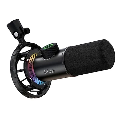 Afbeelding van FIFINE K658 USB Gaming Microfoon RGB Verlichting &amp; Cardioïde